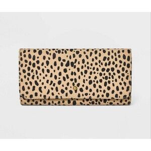 Universal Thread Women's Leopard Print Trifold Wallet NEW